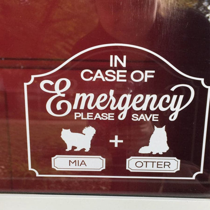 Multiple Pet Safety Sticker - Set of 2