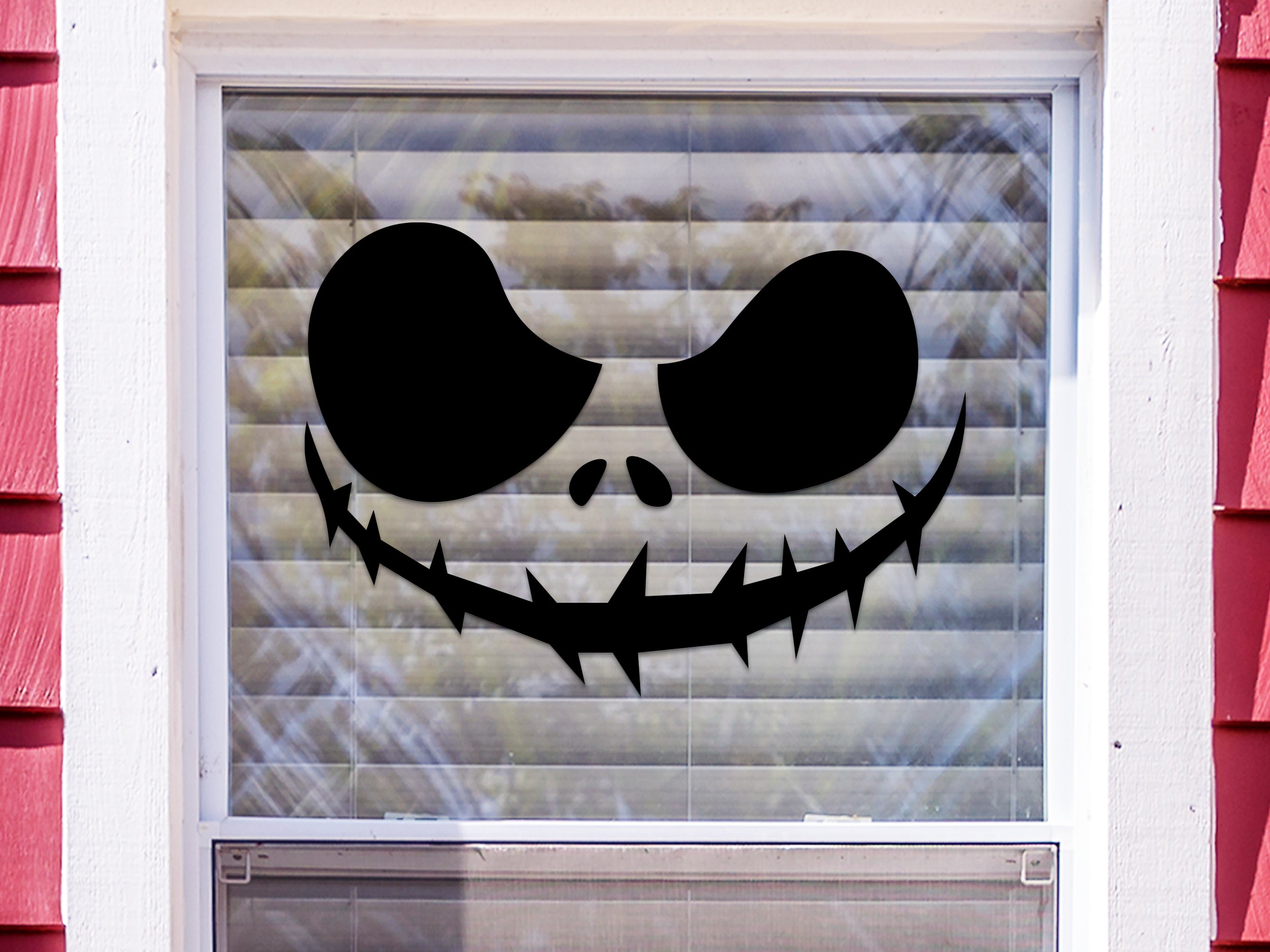 Skeleton Face Window Sticker Kit | Vinyl Decal — All Custom Gifts