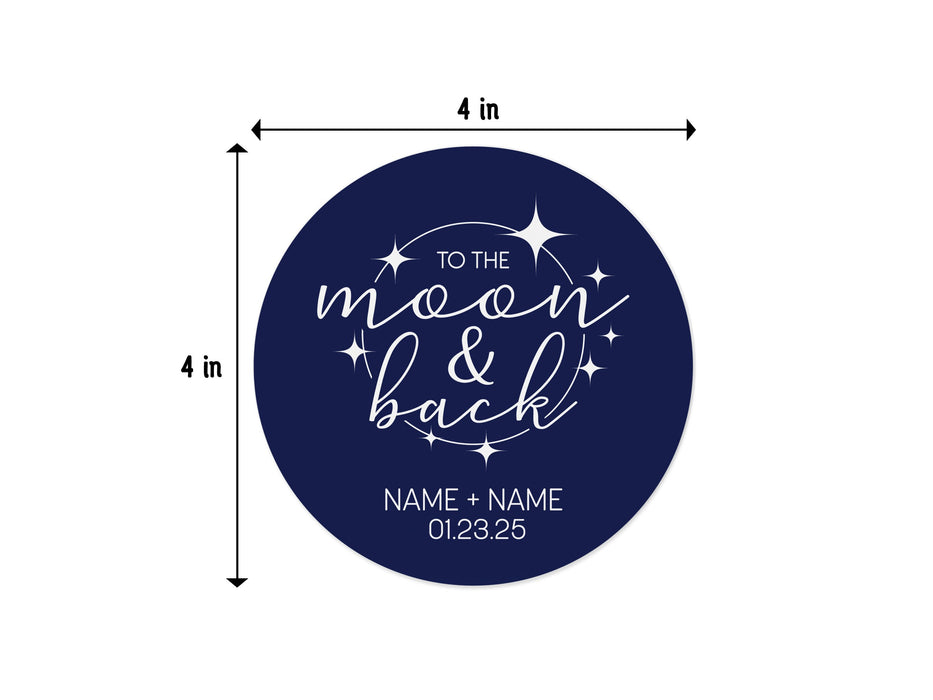 To The Moon & Back Wedding Coasters
