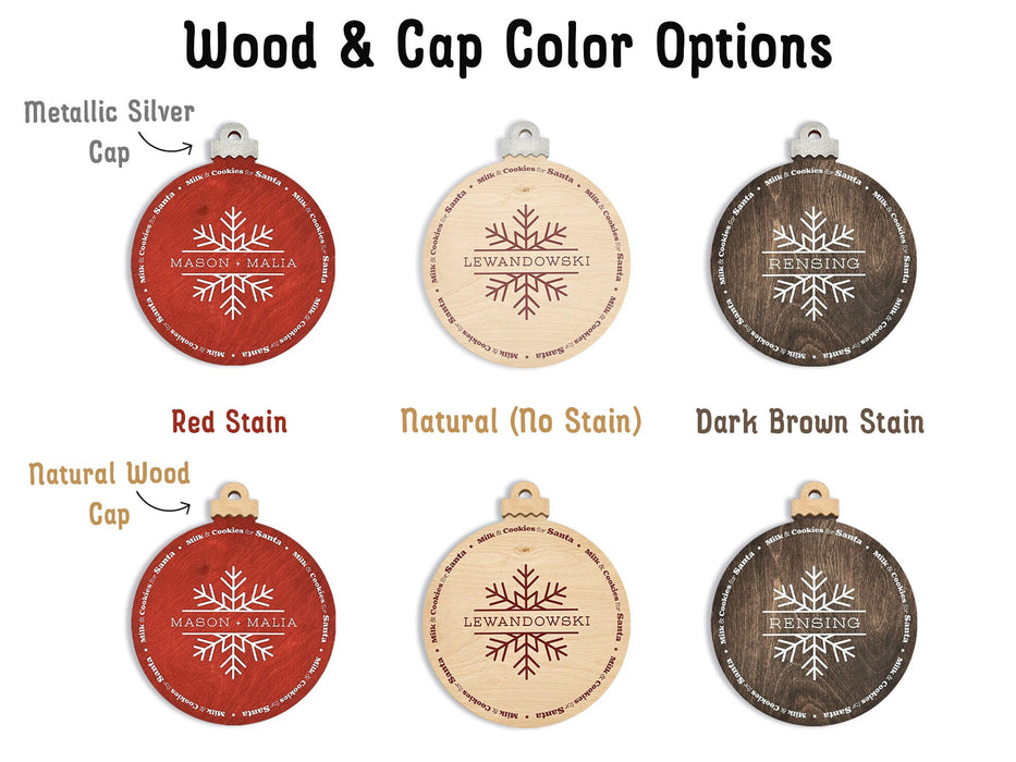 wood & cap color options, metallic silver cap, natural wood cap, red stain, natural no stain, dark brown stain