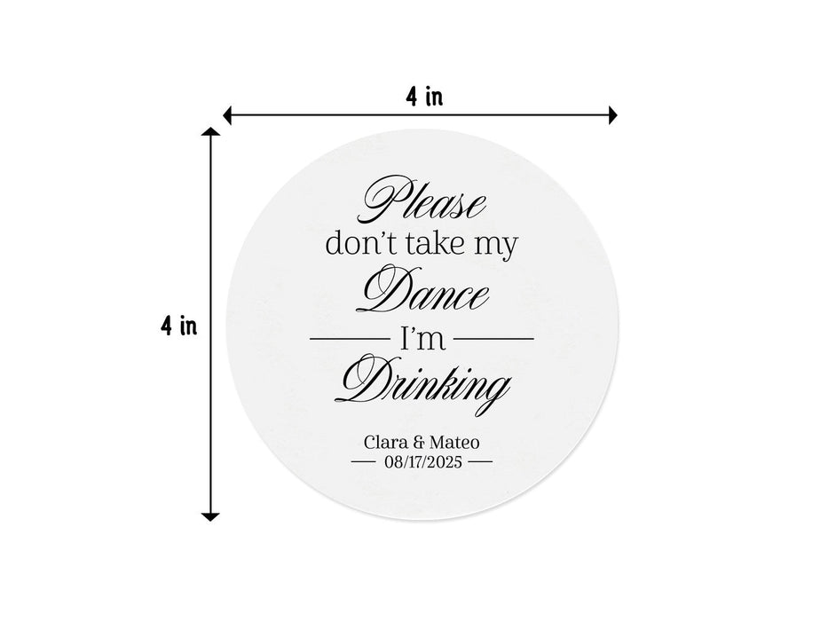 Single coaster with size measurements. 4 inch width and 4 inch height.