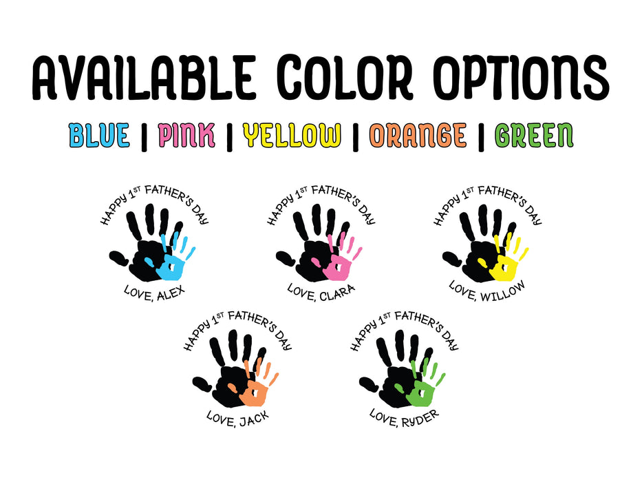 available color options include blue, pink, yellow, orange, and green