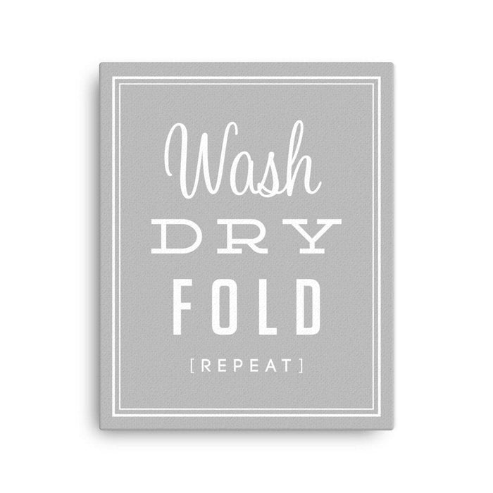 Wash Dry Fold Repeat - Stretched Canvas Print